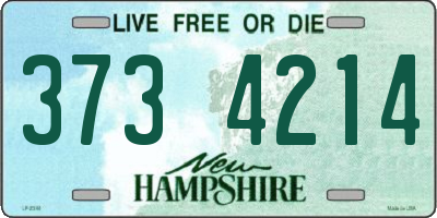 NH license plate 3734214