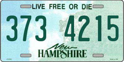 NH license plate 3734215
