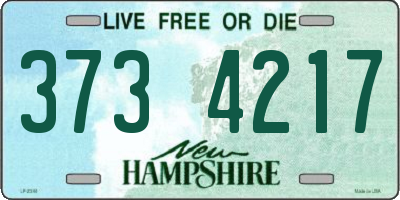 NH license plate 3734217