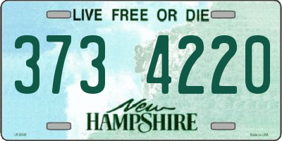 NH license plate 3734220