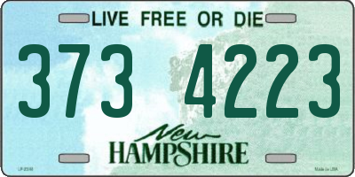 NH license plate 3734223