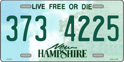 NH license plate 3734225