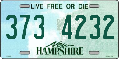 NH license plate 3734232