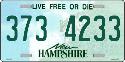 NH license plate 3734233
