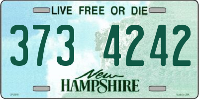 NH license plate 3734242