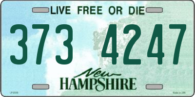NH license plate 3734247