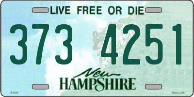 NH license plate 3734251