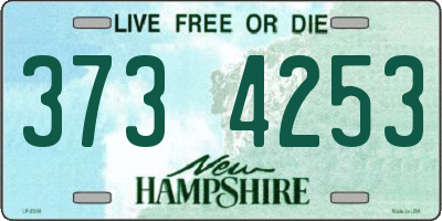NH license plate 3734253
