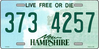 NH license plate 3734257
