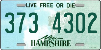 NH license plate 3734302