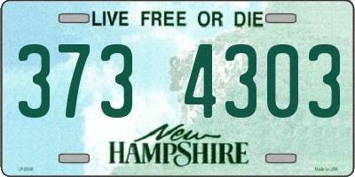 NH license plate 3734303