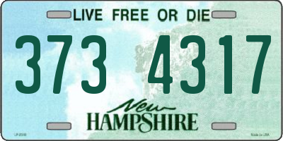 NH license plate 3734317