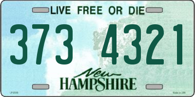NH license plate 3734321
