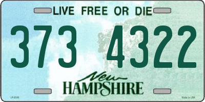 NH license plate 3734322