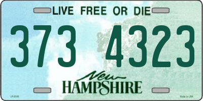 NH license plate 3734323