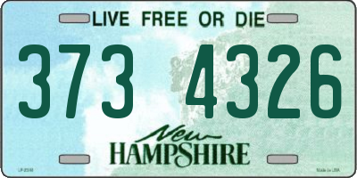 NH license plate 3734326