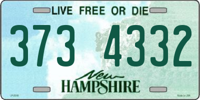NH license plate 3734332