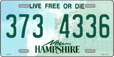 NH license plate 3734336
