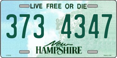 NH license plate 3734347