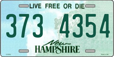 NH license plate 3734354