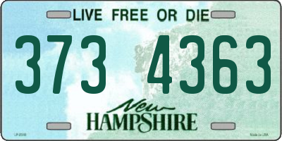NH license plate 3734363