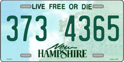 NH license plate 3734365