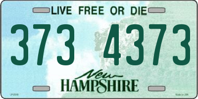 NH license plate 3734373