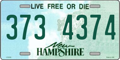 NH license plate 3734374