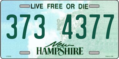 NH license plate 3734377