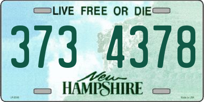 NH license plate 3734378