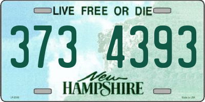 NH license plate 3734393