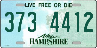 NH license plate 3734412