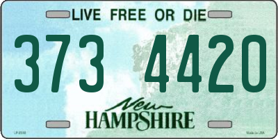 NH license plate 3734420