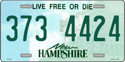 NH license plate 3734424