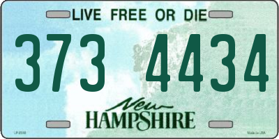 NH license plate 3734434