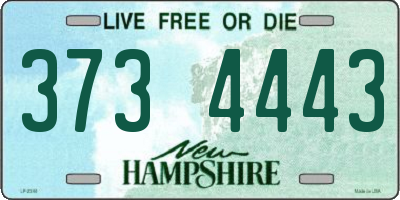 NH license plate 3734443