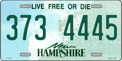NH license plate 3734445