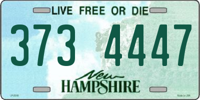 NH license plate 3734447