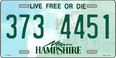 NH license plate 3734451