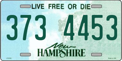 NH license plate 3734453