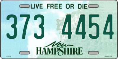 NH license plate 3734454