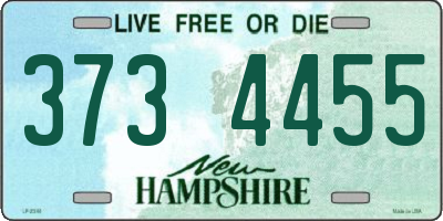 NH license plate 3734455