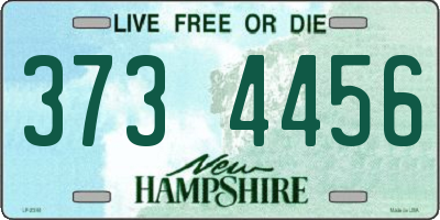 NH license plate 3734456