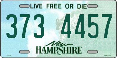 NH license plate 3734457
