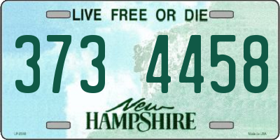 NH license plate 3734458