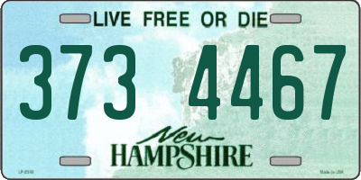 NH license plate 3734467