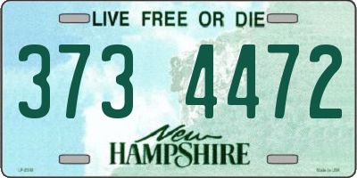 NH license plate 3734472