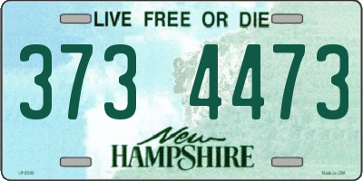 NH license plate 3734473