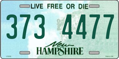 NH license plate 3734477