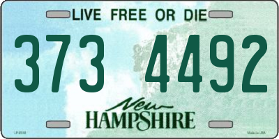 NH license plate 3734492